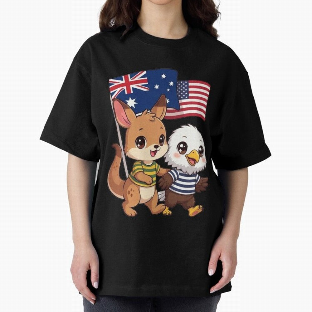 the Australian kangaroo and its friend the American eagle Classic T-Shirt Celebrate the Road through FIFA World Cup 2026 Group Stage Spirit, Made for England and Germany, Messi, Soccer Culture, Superstar Moments, National Team Dreams and