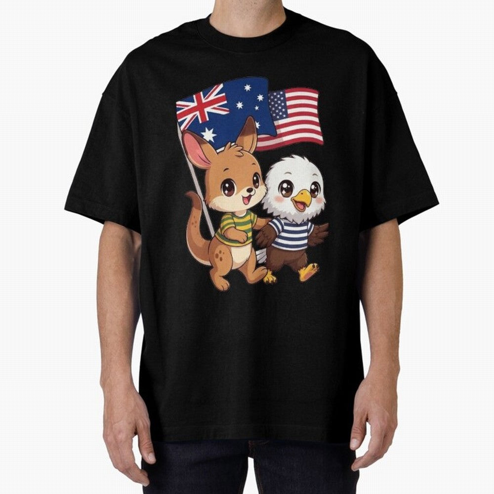 the Australian kangaroo and its friend the American eagle Classic T-Shirt Celebrate the Road through FIFA World Cup 2026 Group Stage Spirit, Made for England and Germany, Messi, Soccer Culture, Superstar Moments, National Team Dreams and