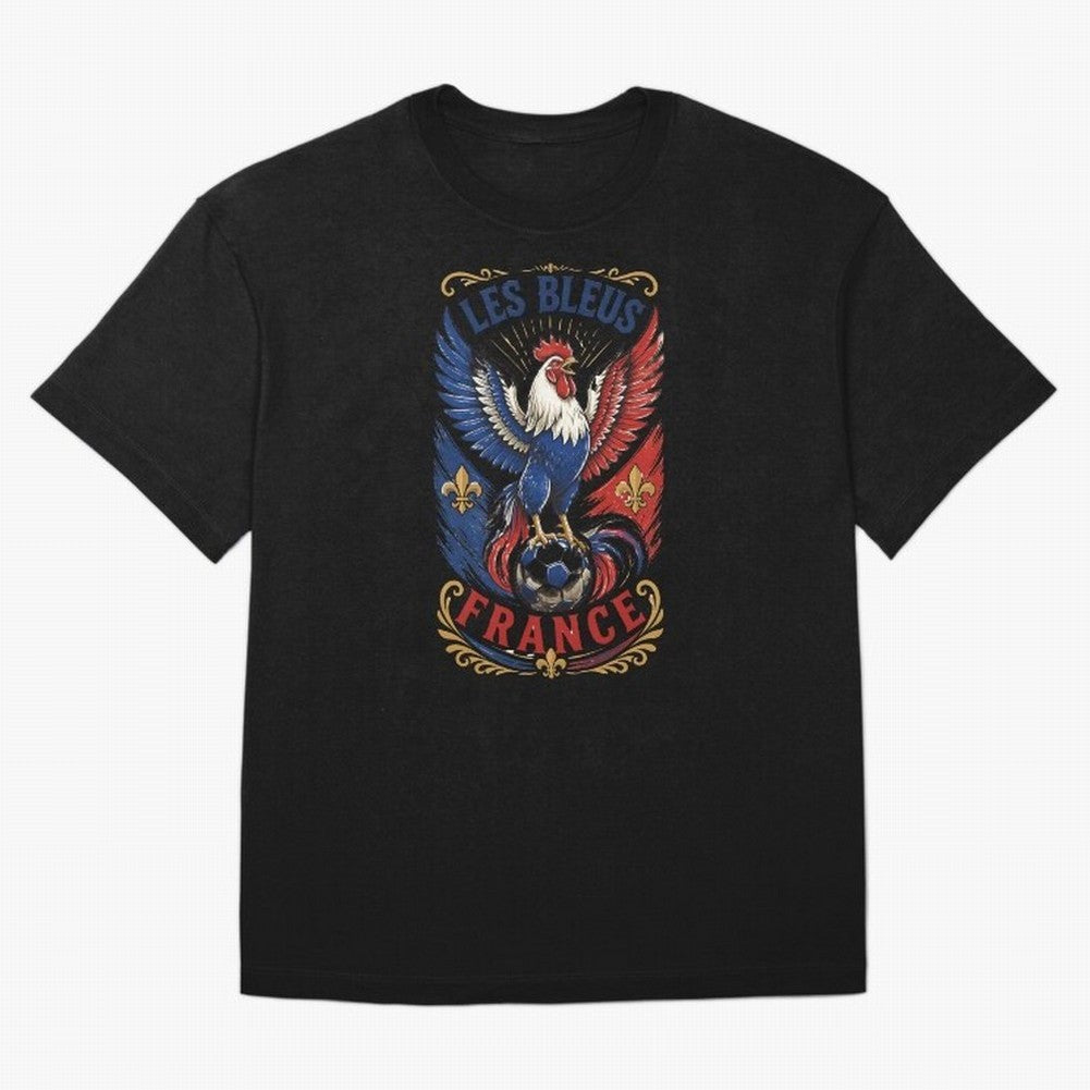 France Soccer Rooster - Les Bleus Vintage Patriotic Football Fan T-Shirt Classic T-Shirt Carry FIFA World Cup 2026 Group Stage for Fans of Messi and Cristiano Ronaldo and Germany, Bringing Goal Celebration Energy, Supporter Heritage, Football Icons