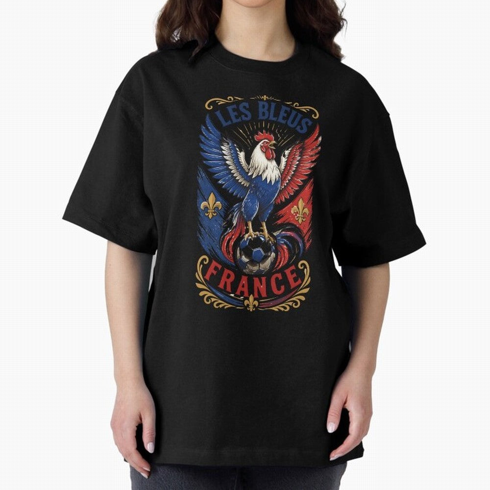 France Soccer Rooster - Les Bleus Vintage Patriotic Football Fan T-Shirt Classic T-Shirt Carry FIFA World Cup 2026 Group Stage for Fans of Messi and Cristiano Ronaldo and Germany, Bringing Goal Celebration Energy, Supporter Heritage, Football Icons