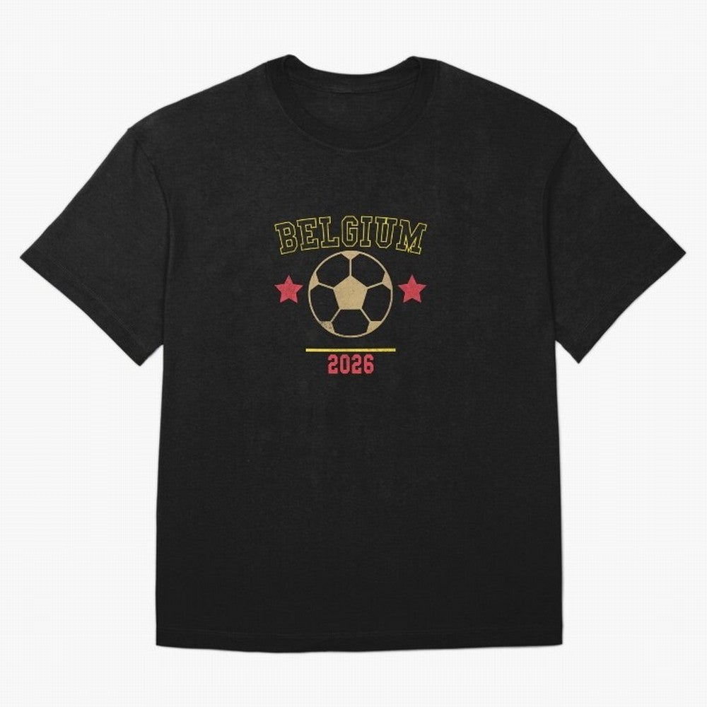 Belgium ¡ª Vintage Soccer Tee Classic T-Shirt Step into FIFA World Cup 2026 for Fans of CR7 and Portugal, Bringing Match Day Excitement, Supporter Culture, Golden Goals and Global Football Passion; Perfect for People Who Love Argentina, Brazil,
