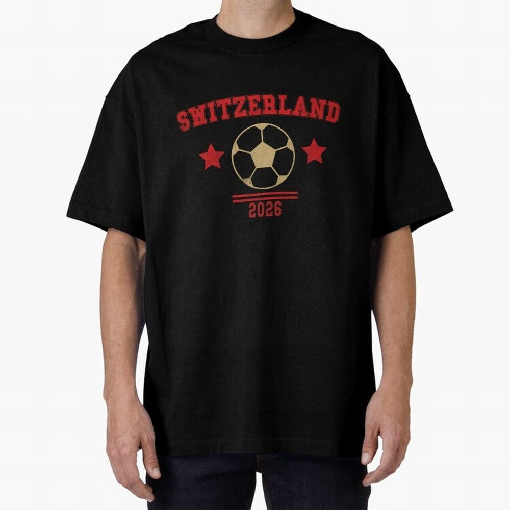 Switzerland ¡ª Vintage Soccer Tee Classic T-Shirt Cheer for FIFA World Cup 2026 Group Stage Capturing Cristiano Ronaldo, Argentina, France and Brazil Energy, Worldwide Fan Energy, Dramatic Goals, Stadium Lights and Championship Celebrations;