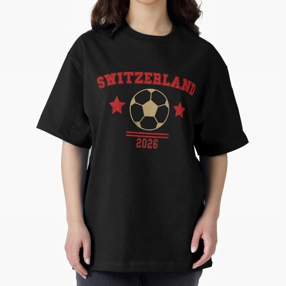 Switzerland ¡ª Vintage Soccer Tee Classic T-Shirt Cheer for FIFA World Cup 2026 Group Stage Capturing Cristiano Ronaldo, Argentina, France and Brazil Energy, Worldwide Fan Energy, Dramatic Goals, Stadium Lights and Championship Celebrations;