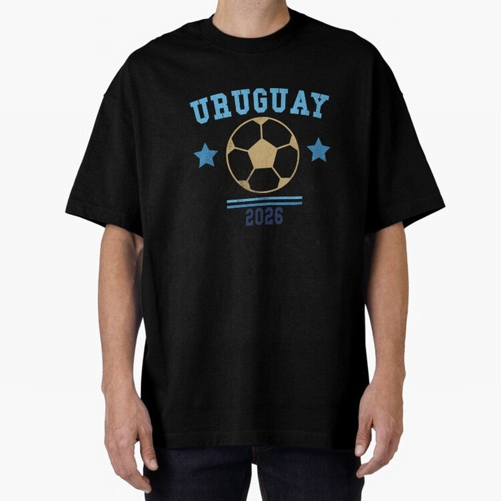 Uruguay 2026 ¡ª Vintage Soccer Tee Classic T-Shirt Bring Match Day Fire to FIFA World Cup 2026 USA Canada Mexico for Fans of Cristiano Ronaldo and Spain, Bringing Football Festival Excitement, Trophy Ambitions, Country Rivalries and Star Player