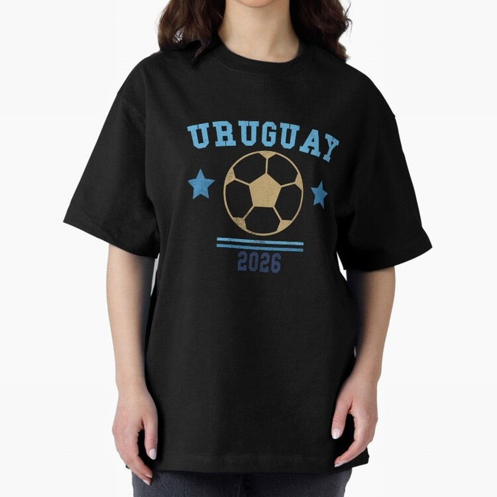 Uruguay 2026 ¡ª Vintage Soccer Tee Classic T-Shirt Bring Match Day Fire to FIFA World Cup 2026 USA Canada Mexico for Fans of Cristiano Ronaldo and Spain, Bringing Football Festival Excitement, Trophy Ambitions, Country Rivalries and Star Player