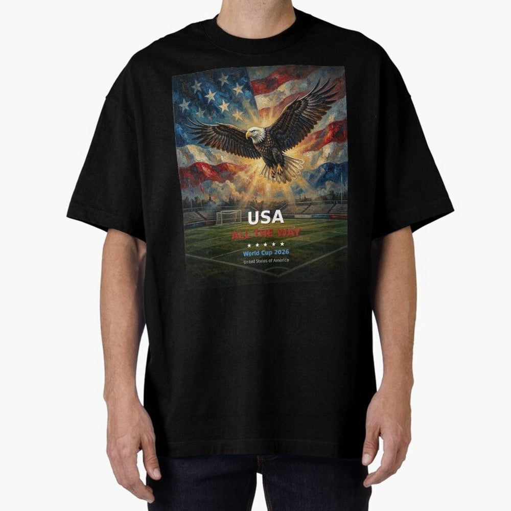 USA All The Way - American Eagle Soccer World Cup 2026 Tee Classic T-Shirt Celebrate Unforgettable Nights in the FIFA World Cup 2026 USA Canada Mexico Journey through Messi, CR7 and Mbappe Highlights, Argentina and Brazil Pride, Worldwide Fan