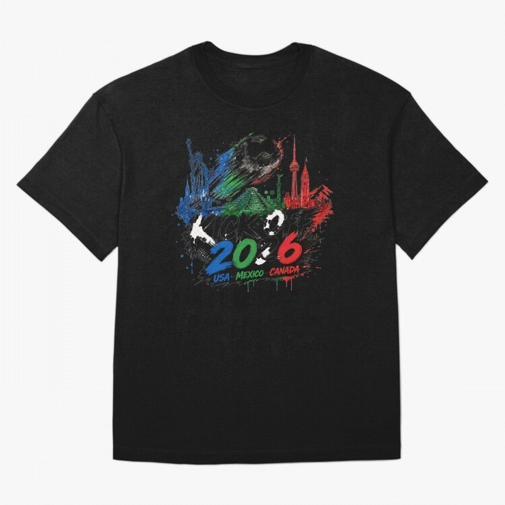 Kick Off 2026 USA Mexico Canada Soccer Graphic Classic T-Shirt Show Support during the FIFA World Cup 2026 Journey through Haaland Highlights, Argentina and Brazil Pride, Vintage Soccer Flavor, Modern Football Stars, National Flags and Final Night