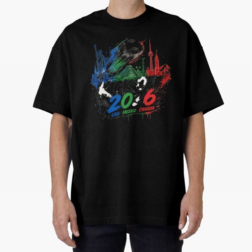 Kick Off 2026 USA Mexico Canada Soccer Graphic Classic T-Shirt Show Support during the FIFA World Cup 2026 Journey through Haaland Highlights, Argentina and Brazil Pride, Vintage Soccer Flavor, Modern Football Stars, National Flags and Final Night
