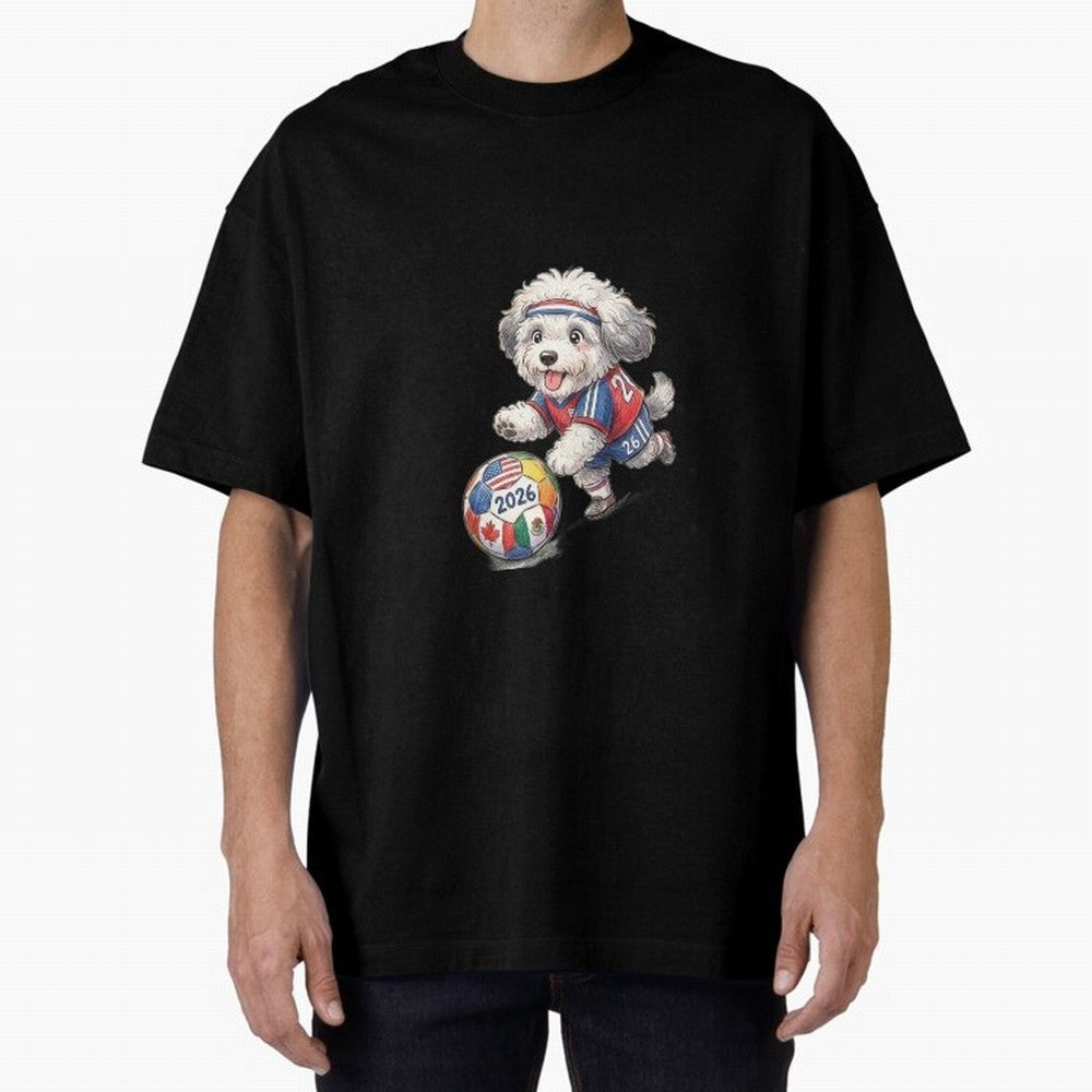 Cute Sheepdog Soccer Star - 2026 World Cup Fluffy Puppy Classic T-Shirt Mark Global Football Passion for FIFA World Cup 2026, Featuring Haaland and Mbappe, France, Football History, Final Match Energy, Crowd Noise and Once in a Lifetime Moments;