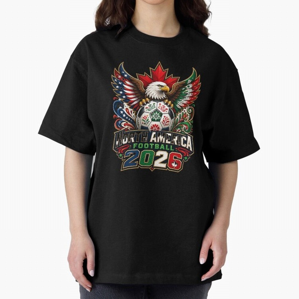 United by Football 2026 North America Soccer Design Classic T-Shirt Make Your Look Match Global Football Passion for FIFA World Cup 2026, Centered on Messi and Cristiano Ronaldo, France and Portugal, Football Festival Excitement, Trophy Ambitions,