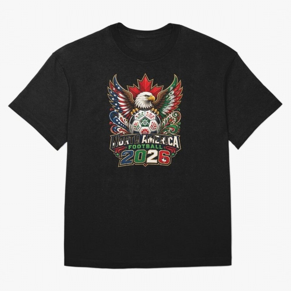 United by Football 2026 North America Soccer Design Classic T-Shirt Make Your Look Match Global Football Passion for FIFA World Cup 2026, Centered on Messi and Cristiano Ronaldo, France and Portugal, Football Festival Excitement, Trophy Ambitions,