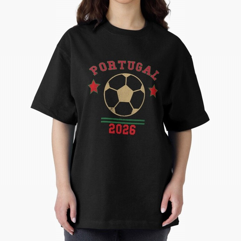 Portugal 2026 ¡ª Vintage Soccer Tee Classic T-Shirt Celebrate Football Dreams Across FIFA World Cup 2026 USA Canada Mexico Connected to Haaland and Mbappe, Portugal, Spain and Germany Energy, Sports Nostalgia, International Competition, Famous