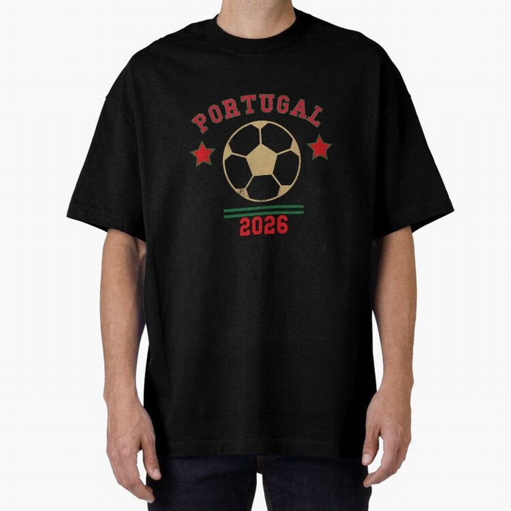 Portugal 2026 ¡ª Vintage Soccer Tee Classic T-Shirt Celebrate Football Dreams Across FIFA World Cup 2026 USA Canada Mexico Connected to Haaland and Mbappe, Portugal, Spain and Germany Energy, Sports Nostalgia, International Competition, Famous
