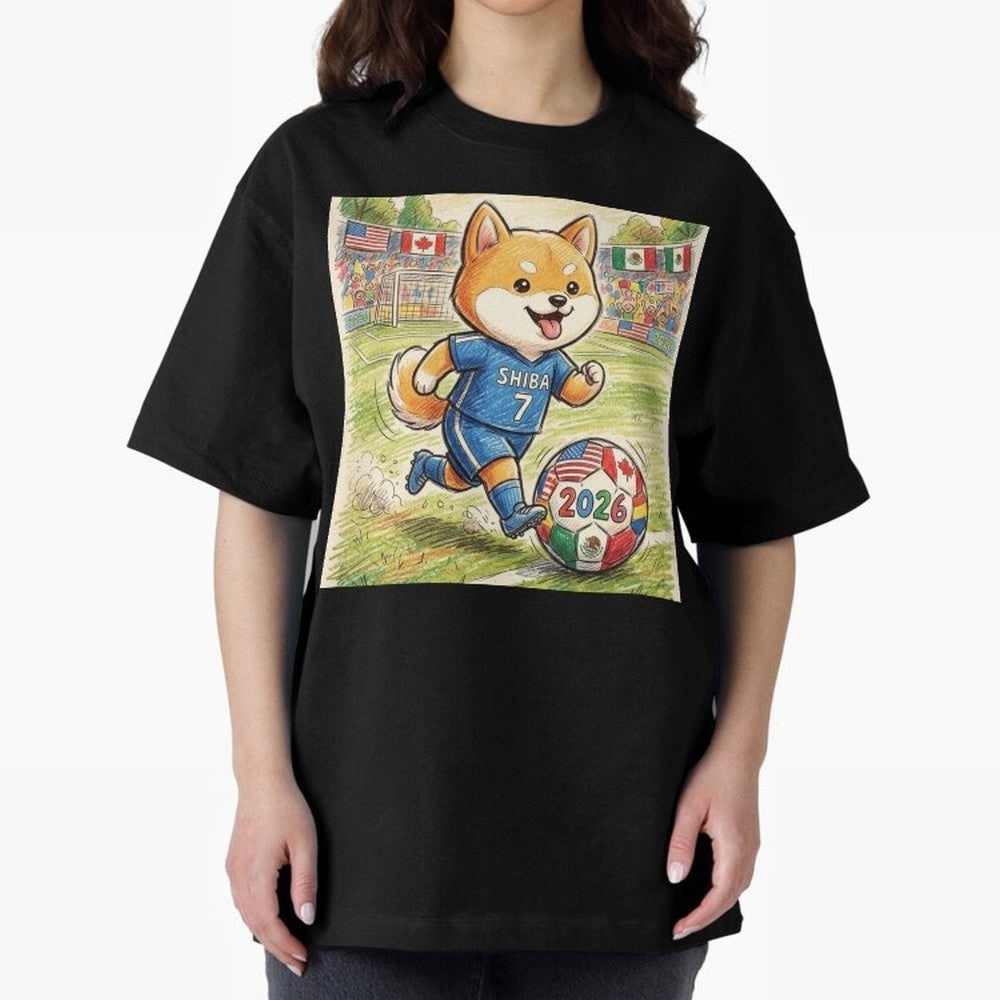 2026 World Cup Shiba Inu Ace #7 - Stadium Action Art Classic T-Shirt Celebrate Fan Favorites in FIFA World Cup 2026 USA Canada Mexico for Fans of Haaland and France and Portugal, Bringing Sports Nostalgia, International Competition, Famous Players
