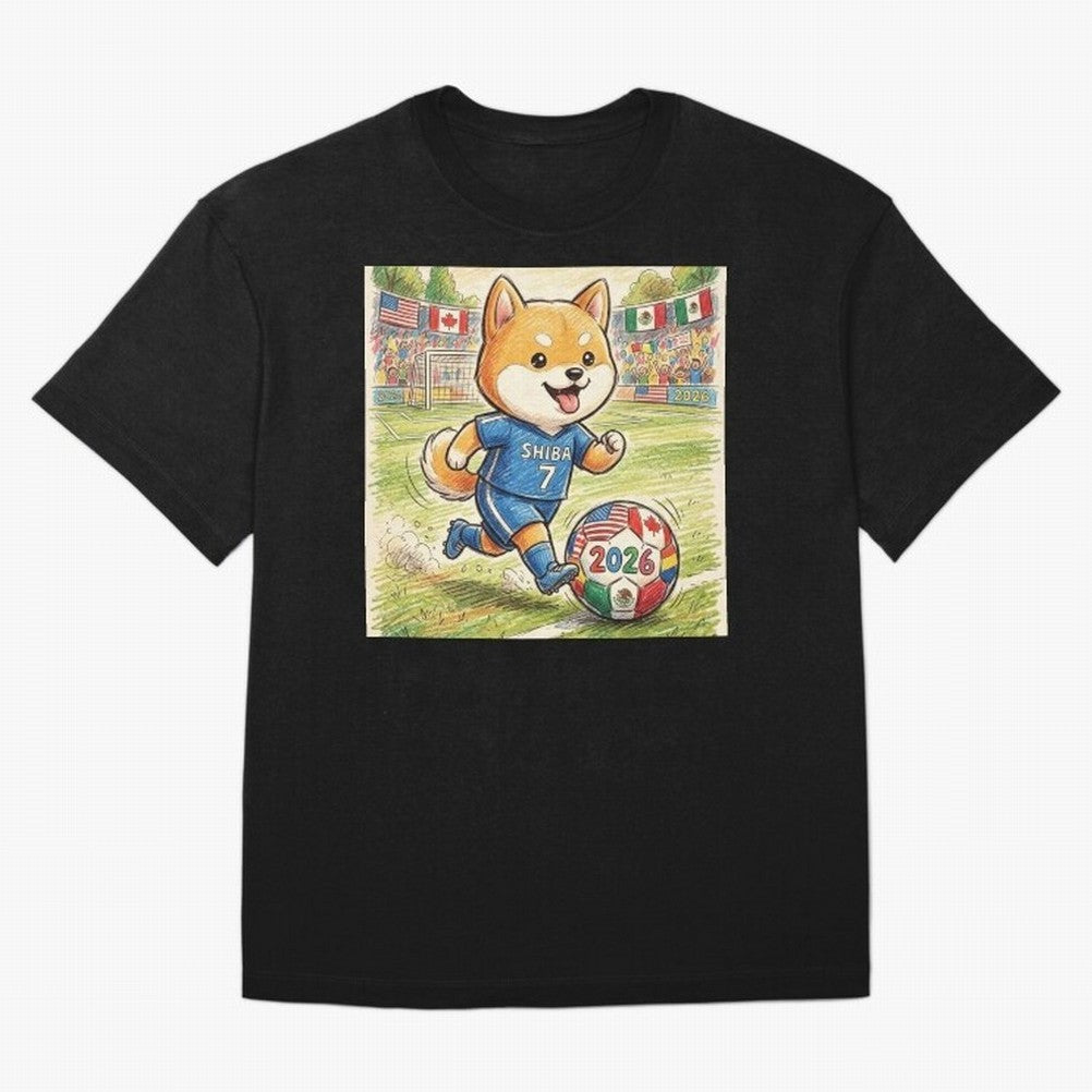 2026 World Cup Shiba Inu Ace #7 - Stadium Action Art Classic T-Shirt Celebrate Fan Favorites in FIFA World Cup 2026 USA Canada Mexico for Fans of Haaland and France and Portugal, Bringing Sports Nostalgia, International Competition, Famous Players