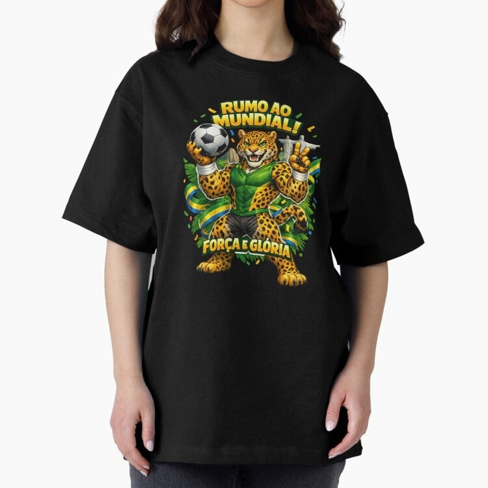 Brazil World Cup 2026 Jaguar Fan Art Classic T-Shirt Bring a Vintage Feel to FIFA World Cup 2026 for Fans of Messi and Cristiano Ronaldo and Spain, Bringing Fan Favorite Moments, National Team Passion, Big Match Drama and Soccer History; Ideal for