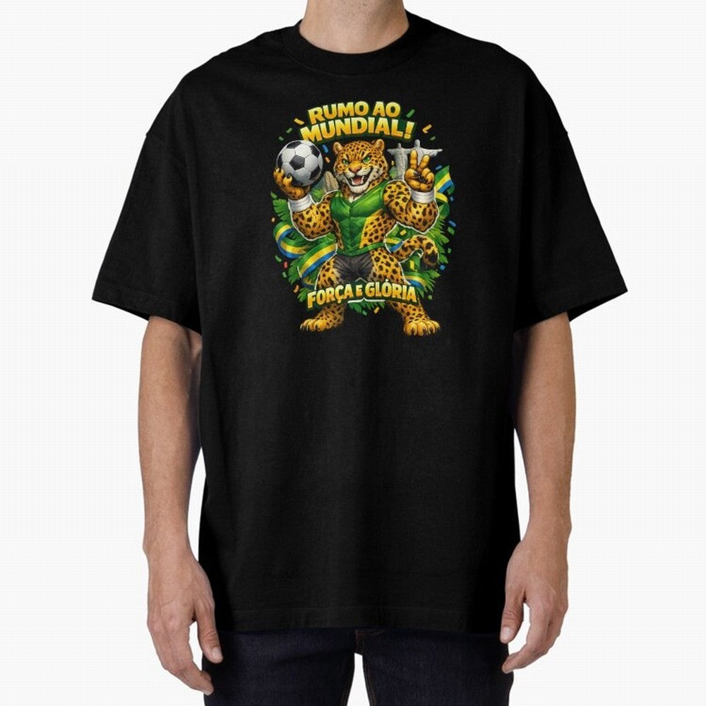 Brazil World Cup 2026 Jaguar Fan Art Classic T-Shirt Bring a Vintage Feel to FIFA World Cup 2026 for Fans of Messi and Cristiano Ronaldo and Spain, Bringing Fan Favorite Moments, National Team Passion, Big Match Drama and Soccer History; Ideal for