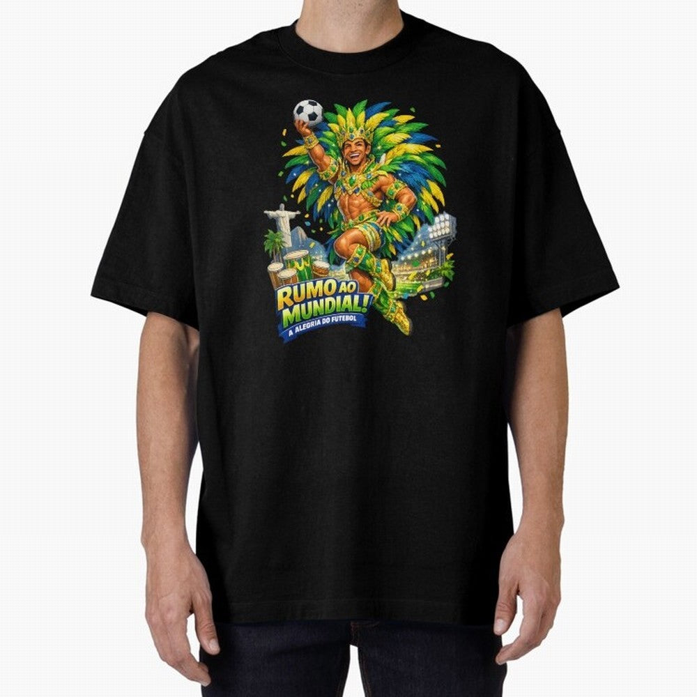 Brazil World Cup 2026 Carnival Fan Art Classic T-Shirt Make Your Look Match FIFA World Cup 2026 Group Stage Spirit, Centered on Germany, Haaland and Mbappe, Retro Football Energy, Iconic Rivalries, Trophy Chase Drama and Stadium Atmosphere; Great