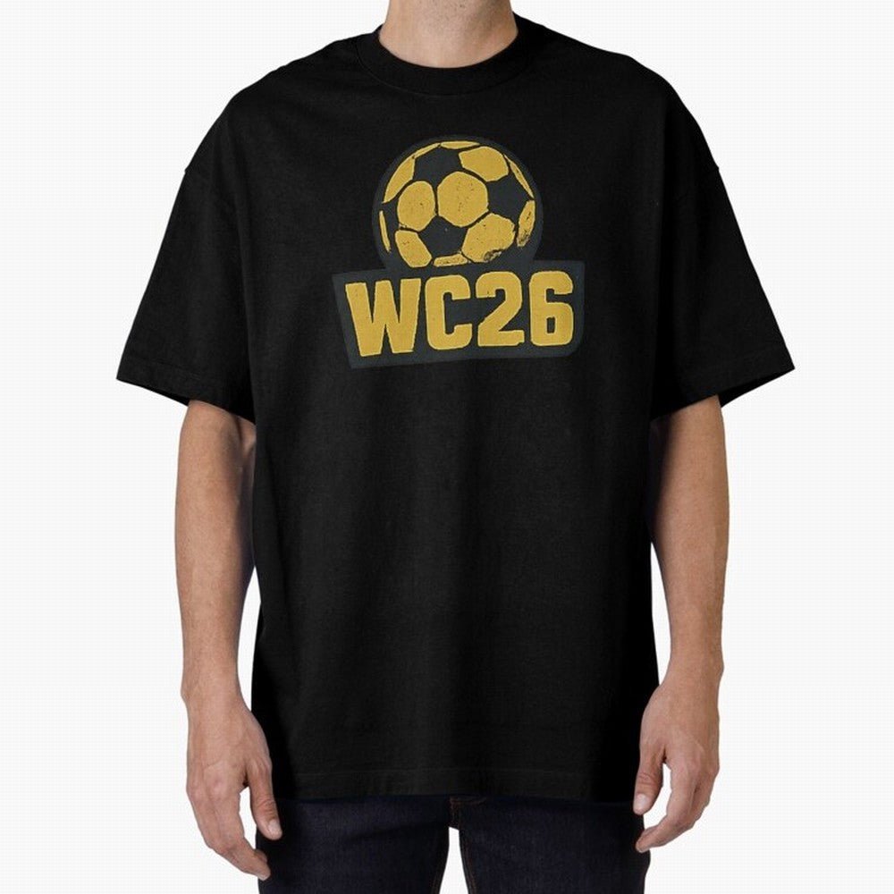 WC26 Soccer Ball Vintage Football Fan Design Classic T-Shirt Back the Journey through FIFA World Cup 2026 USA Canada Mexico for Fans of Messi, CR7 and Mbappe and England, France and Netherlands, Bringing Soccer Culture, Superstar Moments, National