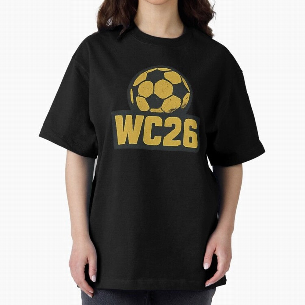 WC26 Soccer Ball Vintage Football Fan Design Classic T-Shirt Back the Journey through FIFA World Cup 2026 USA Canada Mexico for Fans of Messi, CR7 and Mbappe and England, France and Netherlands, Bringing Soccer Culture, Superstar Moments, National