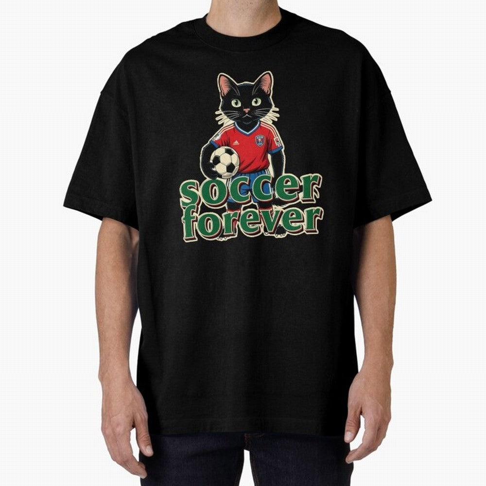 Soccer Forever Retro Cat Classic T-Shirt Celebrate FIFA World Cup 2026 Group Stage for Fans of Messi and Cristiano Ronaldo and Argentina, France and Brazil, Bringing Global Supporter Spirit, Legendary Goals, National Colors and Tournament