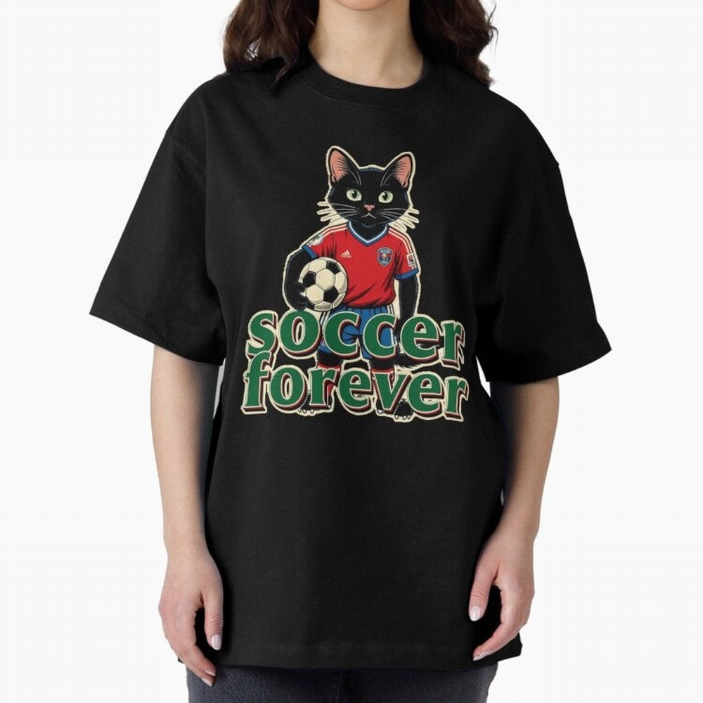 Soccer Forever Retro Cat Classic T-Shirt Celebrate FIFA World Cup 2026 Group Stage for Fans of Messi and Cristiano Ronaldo and Argentina, France and Brazil, Bringing Global Supporter Spirit, Legendary Goals, National Colors and Tournament
