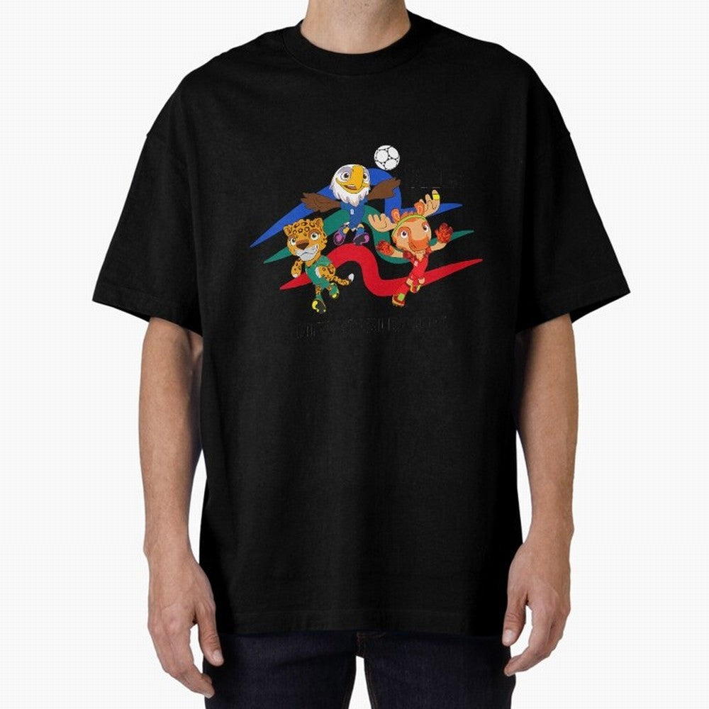 Kids World Cup26 Host Country Mascots Action Classic T-Shirt Keep Football History Alive during Global Football Passion for FIFA World Cup 2026 Group Stage, Built around Messi, CR7 and Mbappe, Argentina, France and Brazil, Global Supporter Spirit,