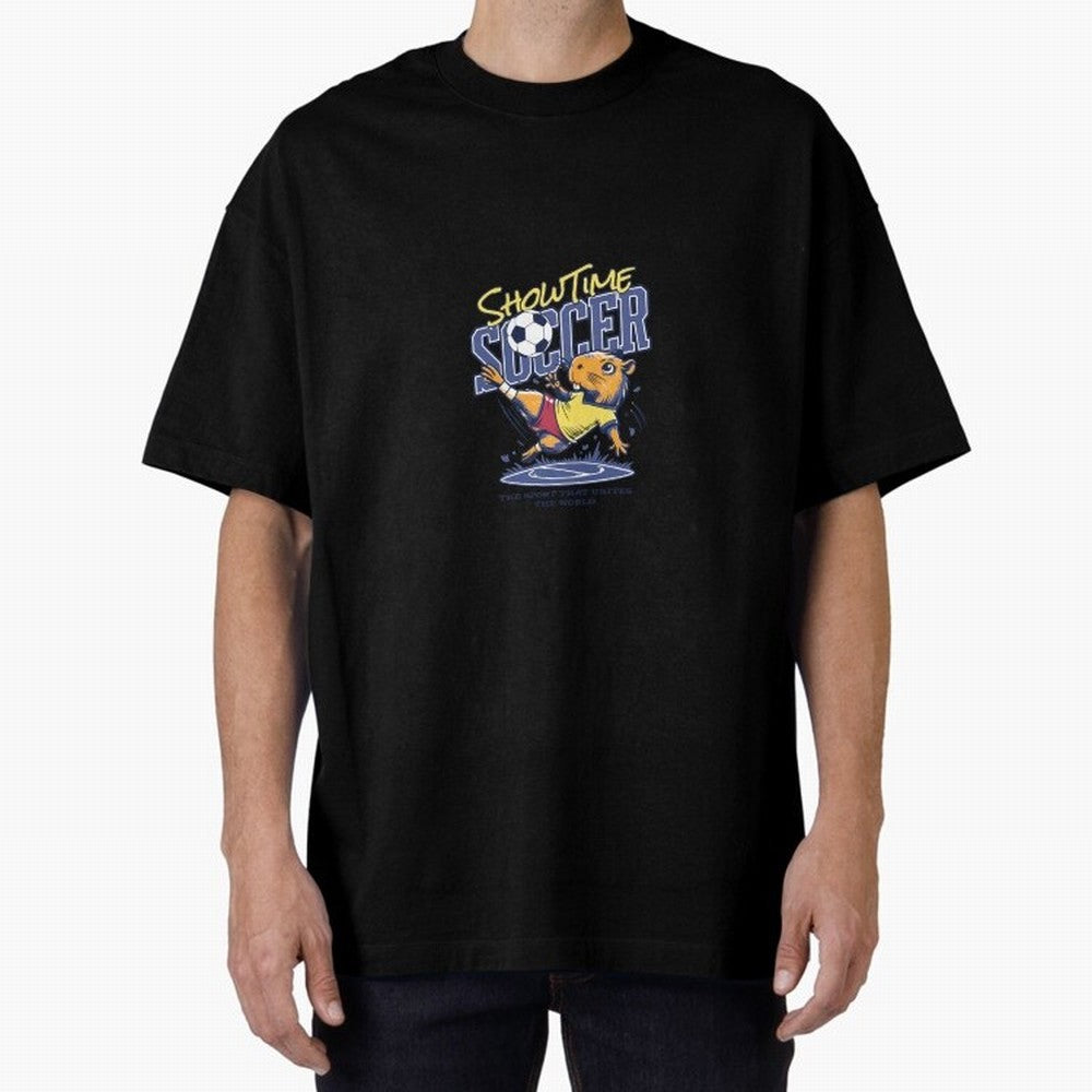 Capybara Soccer Showdown - Showtime World Cup Classic T-Shirt Create Global Football Passion for FIFA World Cup 2026 USA Canada Mexico, Celebrating Messi and Cristiano Ronaldo, Netherlands, Championship Spirit, Famous Goals, Roaring Crowds and