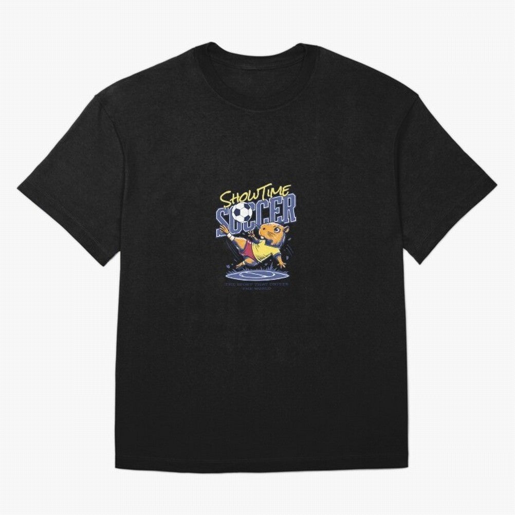 Capybara Soccer Showdown - Showtime World Cup Classic T-Shirt Create Global Football Passion for FIFA World Cup 2026 USA Canada Mexico, Celebrating Messi and Cristiano Ronaldo, Netherlands, Championship Spirit, Famous Goals, Roaring Crowds and