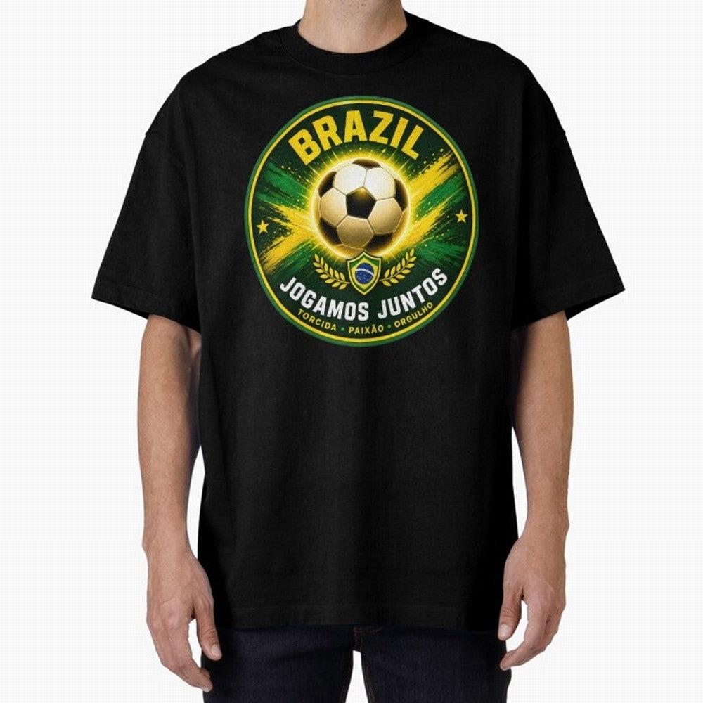 Vibrant and Elegant Brazil Soccer Emblem Classic T-Shirt Showcase FIFA World Cup 2026 Inspired by Messi, Argentina Energy, Worldwide Fan Energy, Dramatic Goals, Stadium Lights and Championship Celebrations; Perfect for Supporters Who Want Bold