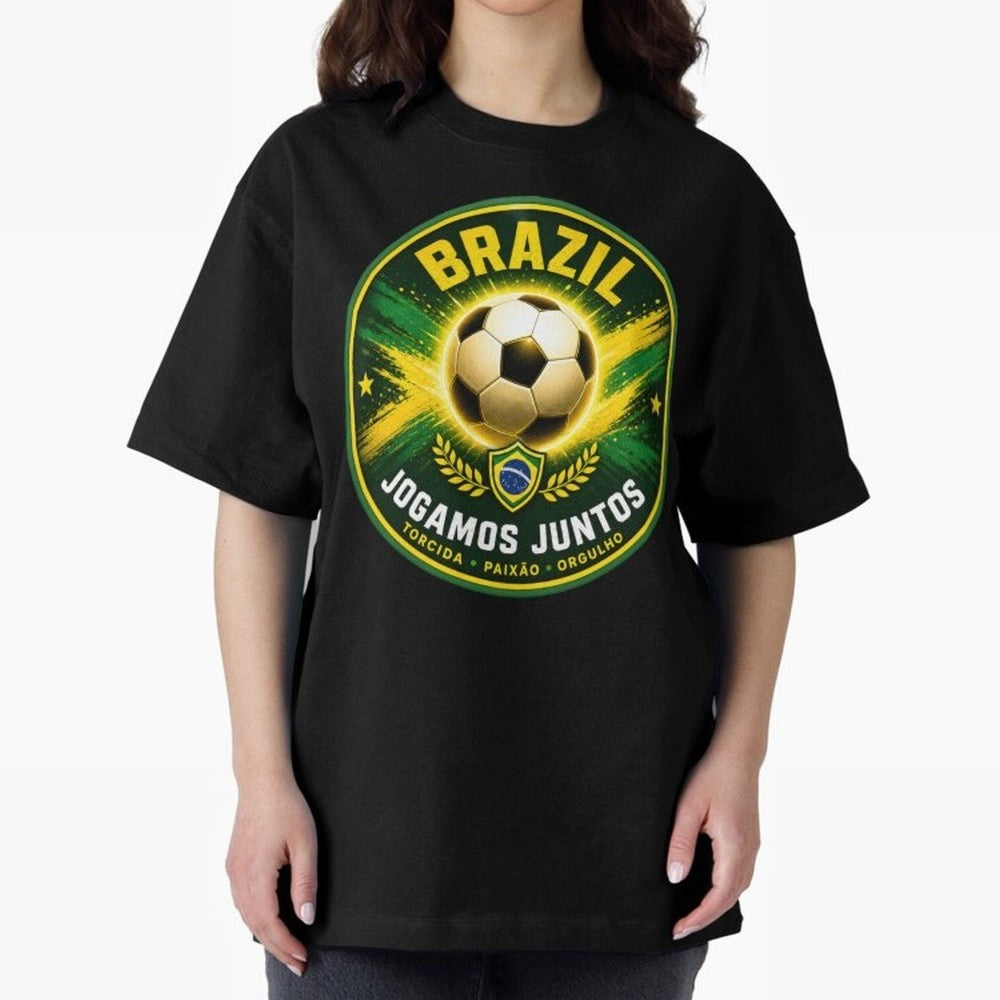 Vibrant and Elegant Brazil Soccer Emblem Classic T-Shirt Showcase FIFA World Cup 2026 Inspired by Messi, Argentina Energy, Worldwide Fan Energy, Dramatic Goals, Stadium Lights and Championship Celebrations; Perfect for Supporters Who Want Bold
