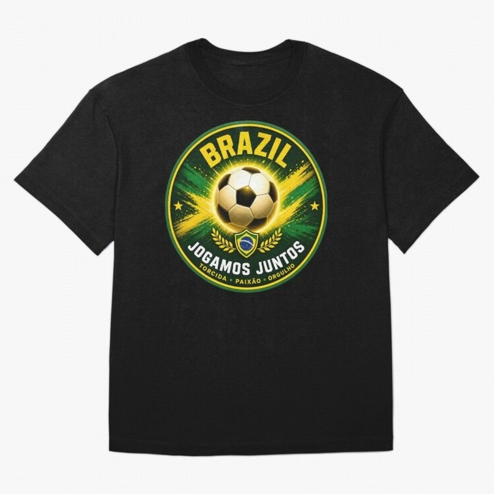 Vibrant and Elegant Brazil Soccer Emblem Classic T-Shirt Showcase FIFA World Cup 2026 Inspired by Messi, Argentina Energy, Worldwide Fan Energy, Dramatic Goals, Stadium Lights and Championship Celebrations; Perfect for Supporters Who Want Bold