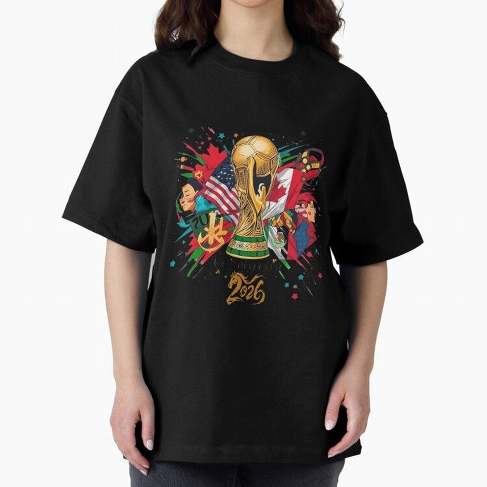 North America 2026 Splash Art Classic T-Shirt Experience the Global Stage of FIFA World Cup 2026 Group Stage Spirit, Capturing Germany, Cristiano Ronaldo, Worldwide Fan Energy, Dramatic Goals, Stadium Lights and Championship Celebrations; Perfect
