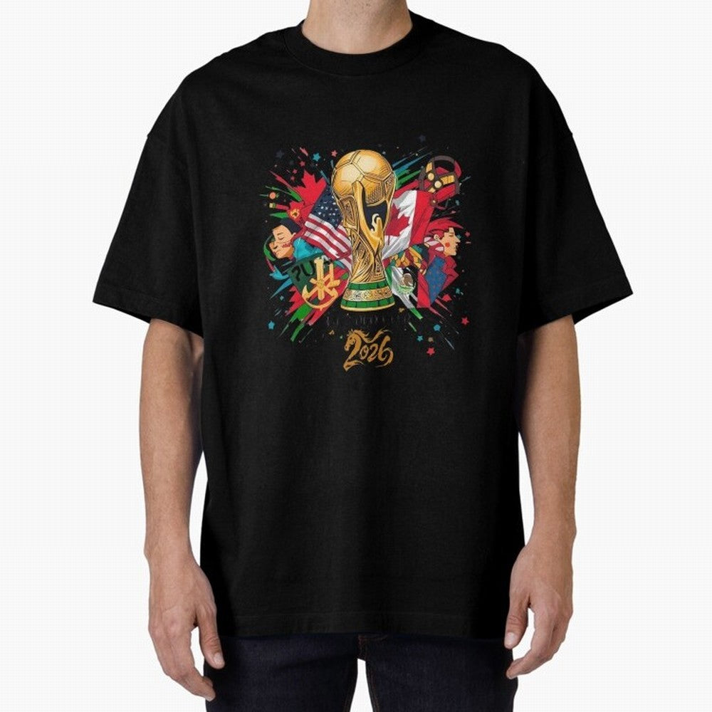 North America 2026 Splash Art Classic T-Shirt Experience the Global Stage of FIFA World Cup 2026 Group Stage Spirit, Capturing Germany, Cristiano Ronaldo, Worldwide Fan Energy, Dramatic Goals, Stadium Lights and Championship Celebrations; Perfect