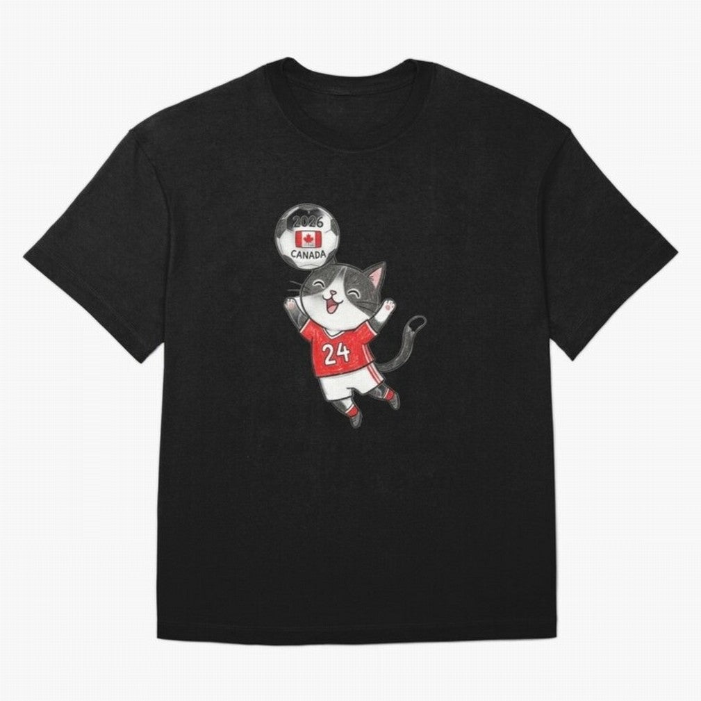 Canada Soccer Cat #24 - 2026 World Cup Celebration Classic T-Shirt Step into FIFA World Cup 2026 Spirit, Centered on Argentina, France and Brazil, Messi and Cristiano Ronaldo, Goal Celebration Energy, Supporter Heritage, Football Icons and