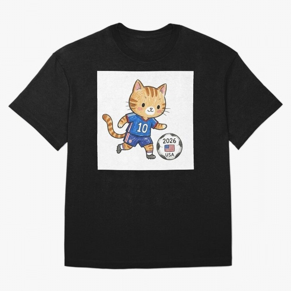 USA Soccer Cat #10 - 2026 World Cup Fan Art Classic T-Shirt Bring Retro Soccer Energy to the FIFA World Cup 2026 USA Canada Mexico Journey through CR7 and Messi Highlights, England, France and Netherlands Pride, Global Supporter Spirit, Legendary