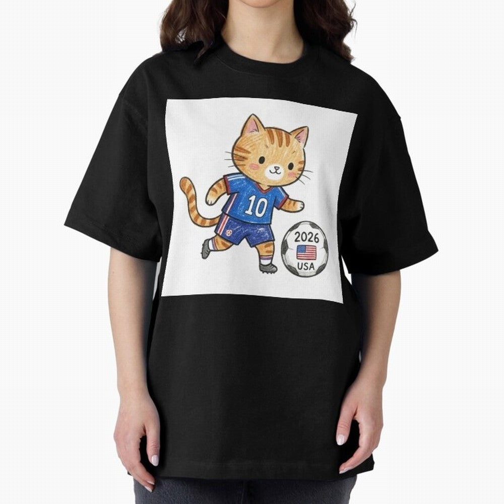 USA Soccer Cat #10 - 2026 World Cup Fan Art Classic T-Shirt Bring Retro Soccer Energy to the FIFA World Cup 2026 USA Canada Mexico Journey through CR7 and Messi Highlights, England, France and Netherlands Pride, Global Supporter Spirit, Legendary