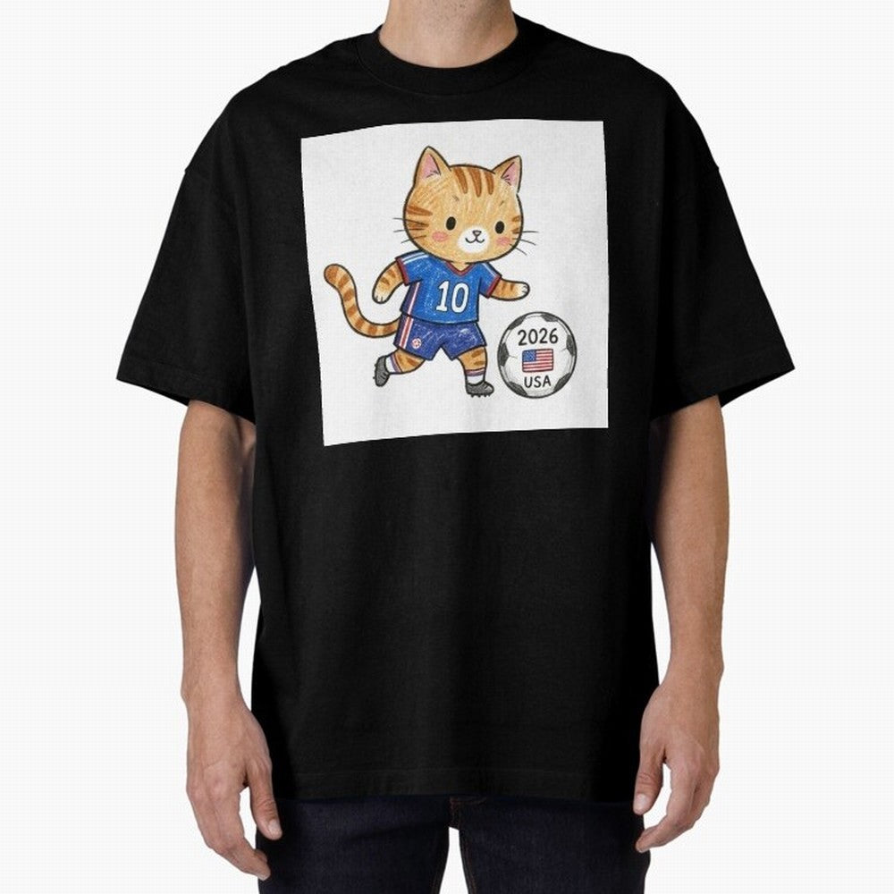 USA Soccer Cat #10 - 2026 World Cup Fan Art Classic T-Shirt Bring Retro Soccer Energy to the FIFA World Cup 2026 USA Canada Mexico Journey through CR7 and Messi Highlights, England, France and Netherlands Pride, Global Supporter Spirit, Legendary