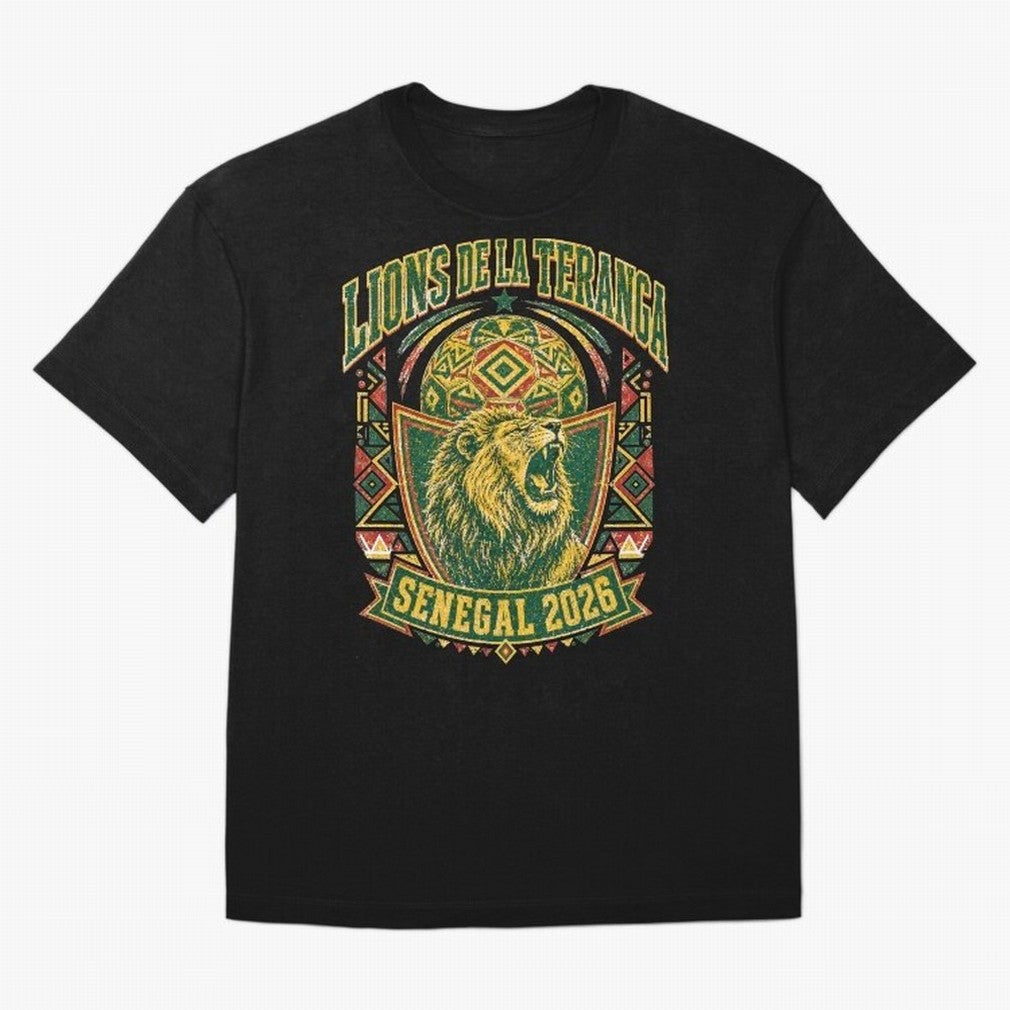 Lions De La Teranga Senegal 2026 World Cup Soccer T-Shirt Classic T-Shirt Celebrate Fan Culture around Match Day Hype around FIFA World Cup 2026 Group Stage, Messi and Cristiano Ronaldo, Netherlands, Championship Spirit, Famous Goals, Roaring