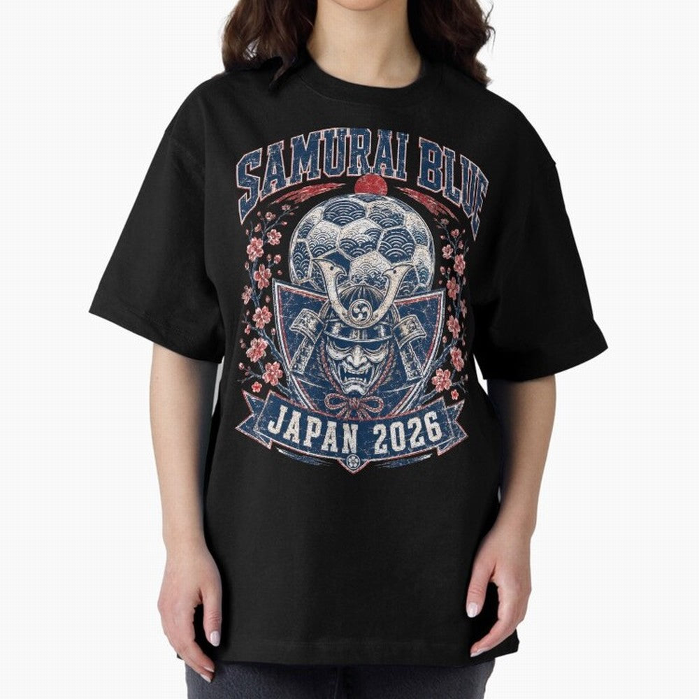 Samurai Blue Japan 2026 World Cup Soccer T-Shirt Classic T-Shirt Show Match Day Excitement for FIFA World Cup 2026 Group Stage Capturing Messi and Cristiano Ronaldo, Portugal, Spain and Germany Energy, Global Supporter Spirit, Legendary Goals,
