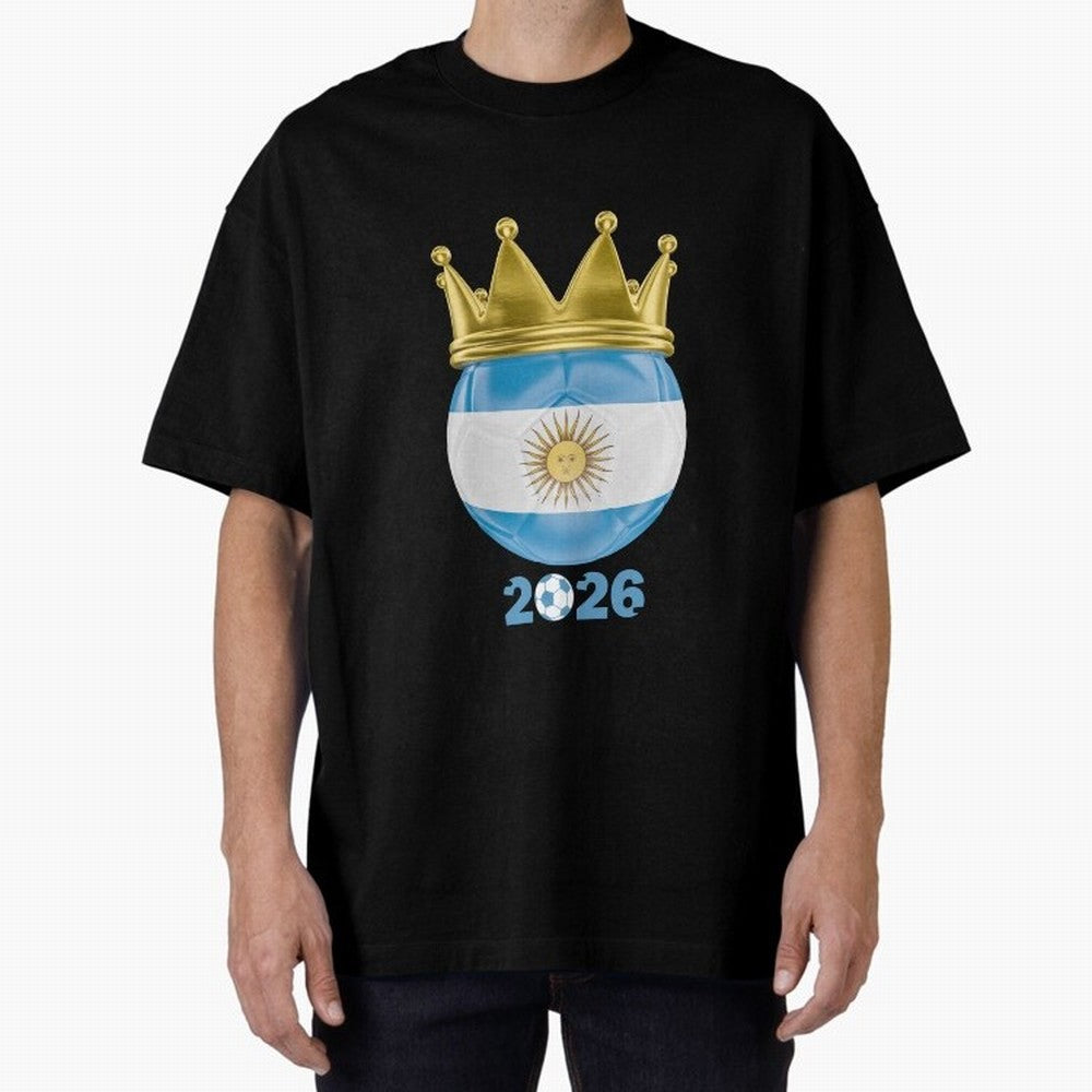 Argentina Football Champion Crown 2026 Classic T-Shirt Join the Global Buzz around FIFA World Cup 2026 USA Canada Mexico Spirit, Connected to Argentina, Cristiano Ronaldo, Haaland and CR7, Championship Spirit, Famous Goals, Roaring Crowds and