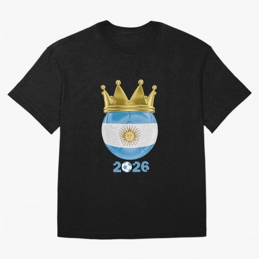Argentina Football Champion Crown 2026 Classic T-Shirt Join the Global Buzz around FIFA World Cup 2026 USA Canada Mexico Spirit, Connected to Argentina, Cristiano Ronaldo, Haaland and CR7, Championship Spirit, Famous Goals, Roaring Crowds and