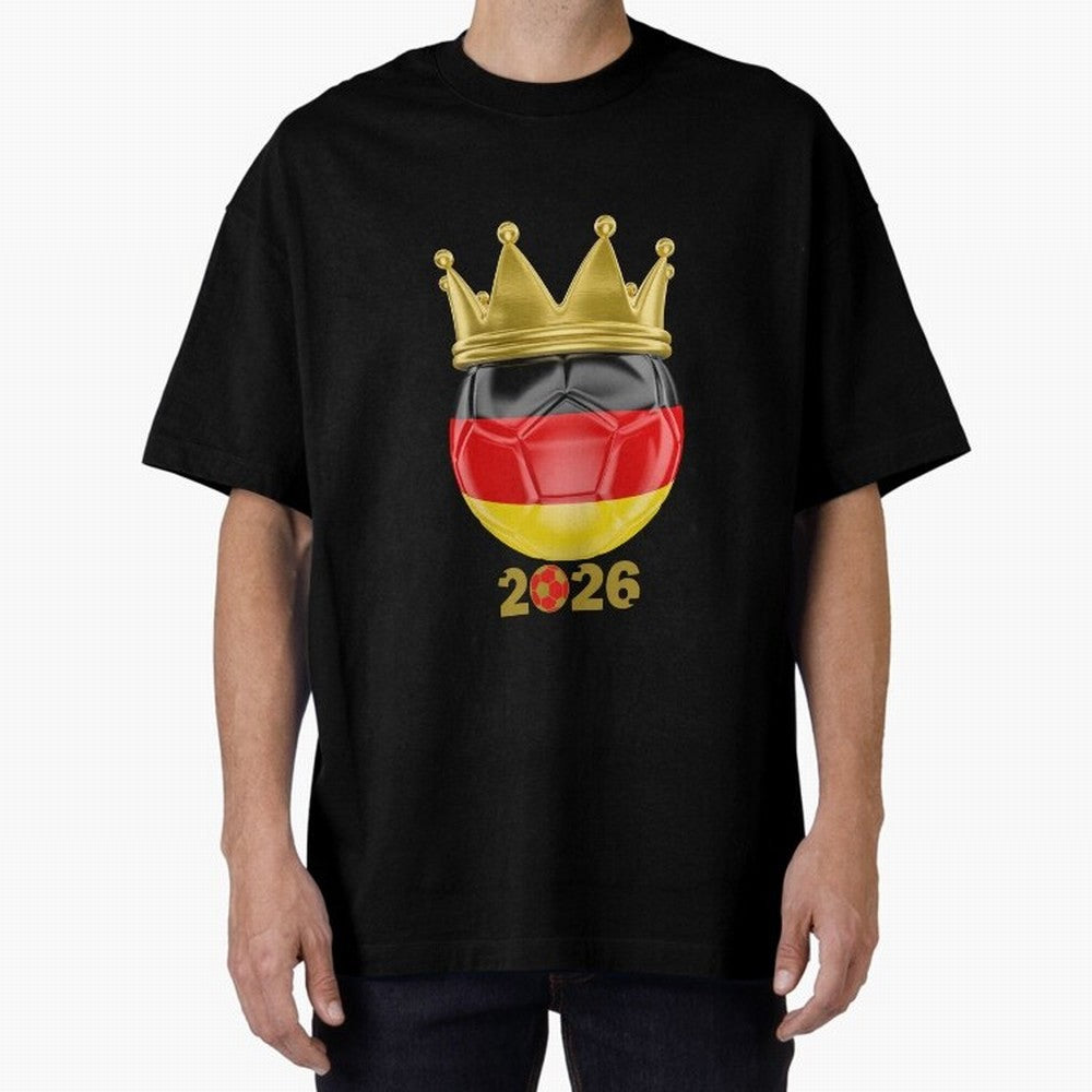 Germany Football Champion Crown 2026 Classic T-Shirt Join Supporters Worldwide for FIFA World Cup 2026 USA Canada Mexico for Fans of Messi and Brazil, Portugal and Argentina, Bringing Classic Soccer Heritage, Championship Pressure, Fan Loyalty and