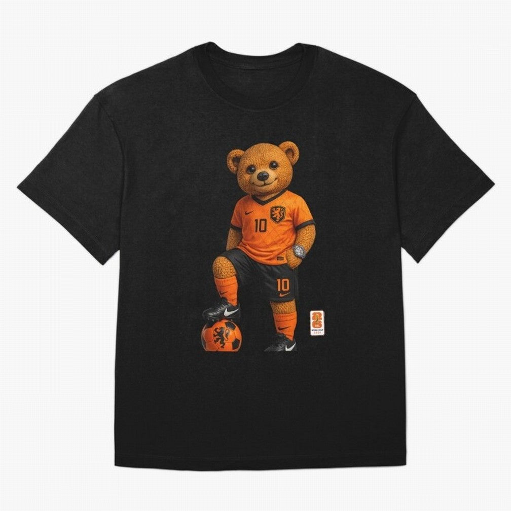 Netherlands Soccer Bear World Cup Teddy Bear Classic T-Shirt Support the Legends of Global Football Passion for FIFA World Cup 2026 USA Canada Mexico, Inspired by Messi and Cristiano Ronaldo, Brazil, Stadium Chants, National Pride, Trophy Dreams