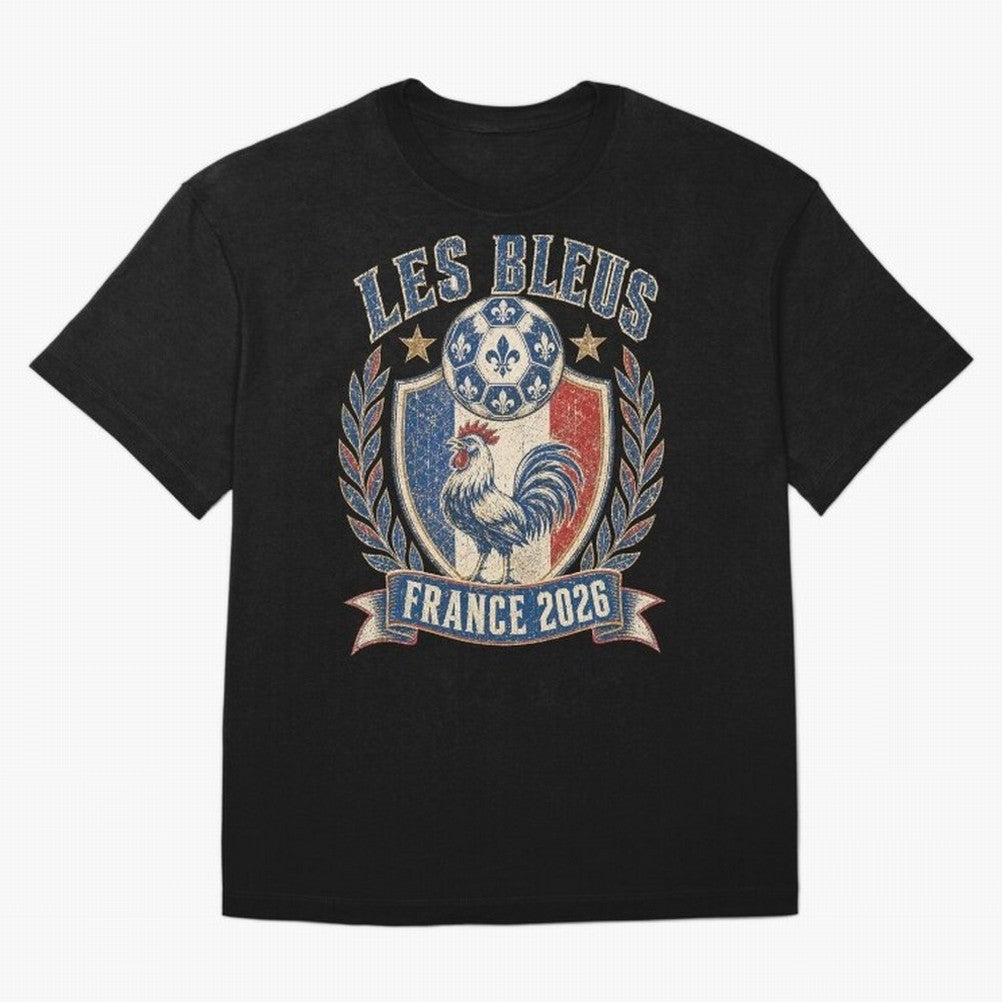 Les Bleus France 2026 World Cup Soccer T-Shirt Classic T-Shirt Back the Journey through FIFA World Cup 2026 Group Stage Centered on CR7 and Messi, Spain and Netherlands Energy, Soccer Culture, Superstar Moments, National Team Dreams and Competitive
