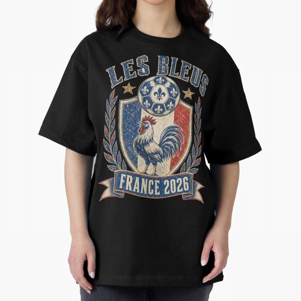 Les Bleus France 2026 World Cup Soccer T-Shirt Classic T-Shirt Back the Journey through FIFA World Cup 2026 Group Stage Centered on CR7 and Messi, Spain and Netherlands Energy, Soccer Culture, Superstar Moments, National Team Dreams and Competitive