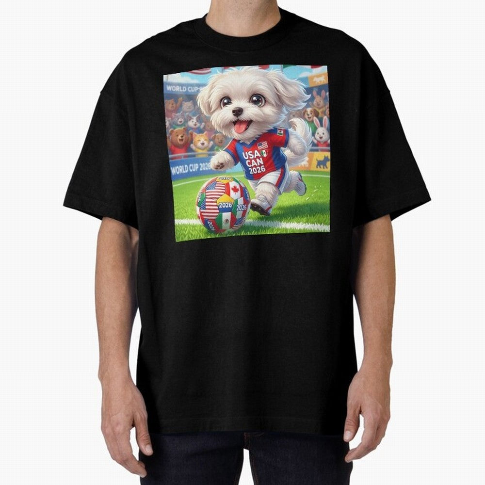 Cute Maltese Soccer Star - FIFA 2026 World Cup Edition Classic T-Shirt Honor Football Greatness during FIFA World Cup 2026 Group Stage Driven by CR7, England and Germany Energy, Football Festival Excitement, Trophy Ambitions, Country Rivalries and