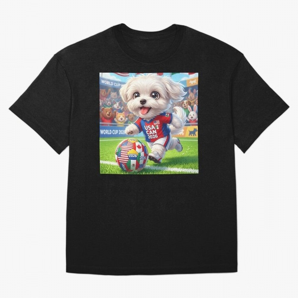 Cute Maltese Soccer Star - FIFA 2026 World Cup Edition Classic T-Shirt Honor Football Greatness during FIFA World Cup 2026 Group Stage Driven by CR7, England and Germany Energy, Football Festival Excitement, Trophy Ambitions, Country Rivalries and