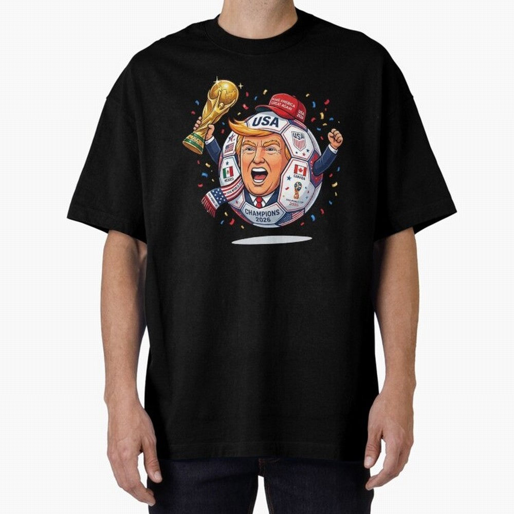 Donald Trump 2026 World Cup Soccer Champion Illustration Classic T-Shirt Keep Football History Alive during Match Day Hype around FIFA World Cup 2026, Haaland, Argentina, Tournament Hype, Historic Matchups, Family Viewing Parties and Global Sports