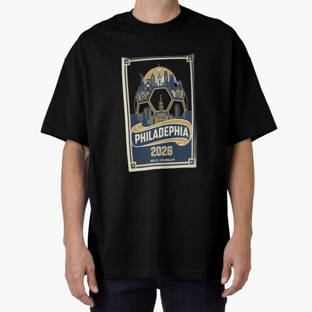 Philadelphia 2026 ¨C Vintage Soccer Host City Tee Classic T-Shirt Celebrate Football Heritage in the FIFA World Cup 2026 Group Stage Journey through Haaland and Mbappe Highlights, Portugal, Spain and Germany Pride, Stadium Memories, Football